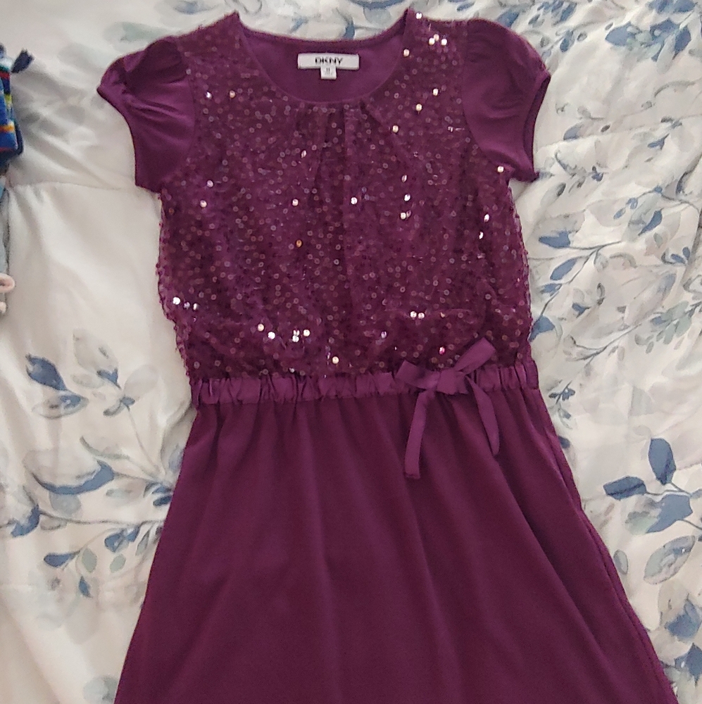 DKNY Purple Kids Formal Dress
